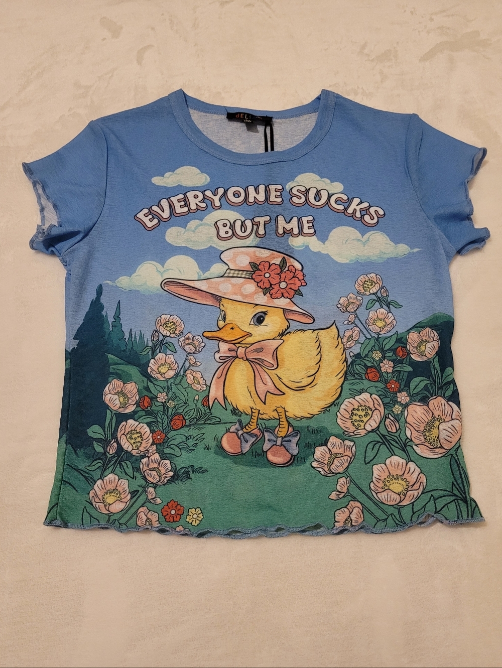 Delia's By Dolls Kill Duck Graphic Crop Top